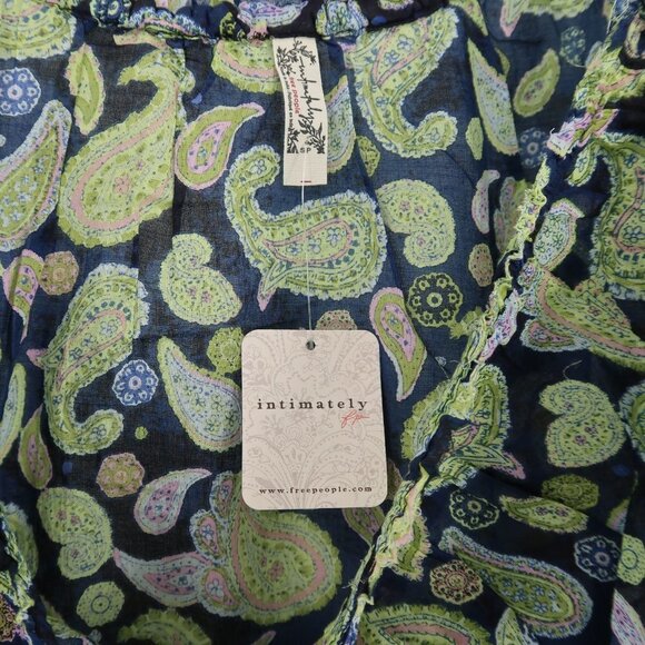 Free People Sundown Paisley Cotton Bodysuit Size Small - Picture 4 of 10